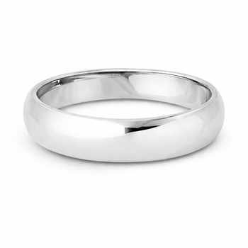 Dreaming Love Sterling sølv vielsesring på 5 mm med blank overflade(kun herrering)